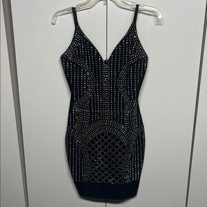 Windsor Elegant Black Studded Dress
